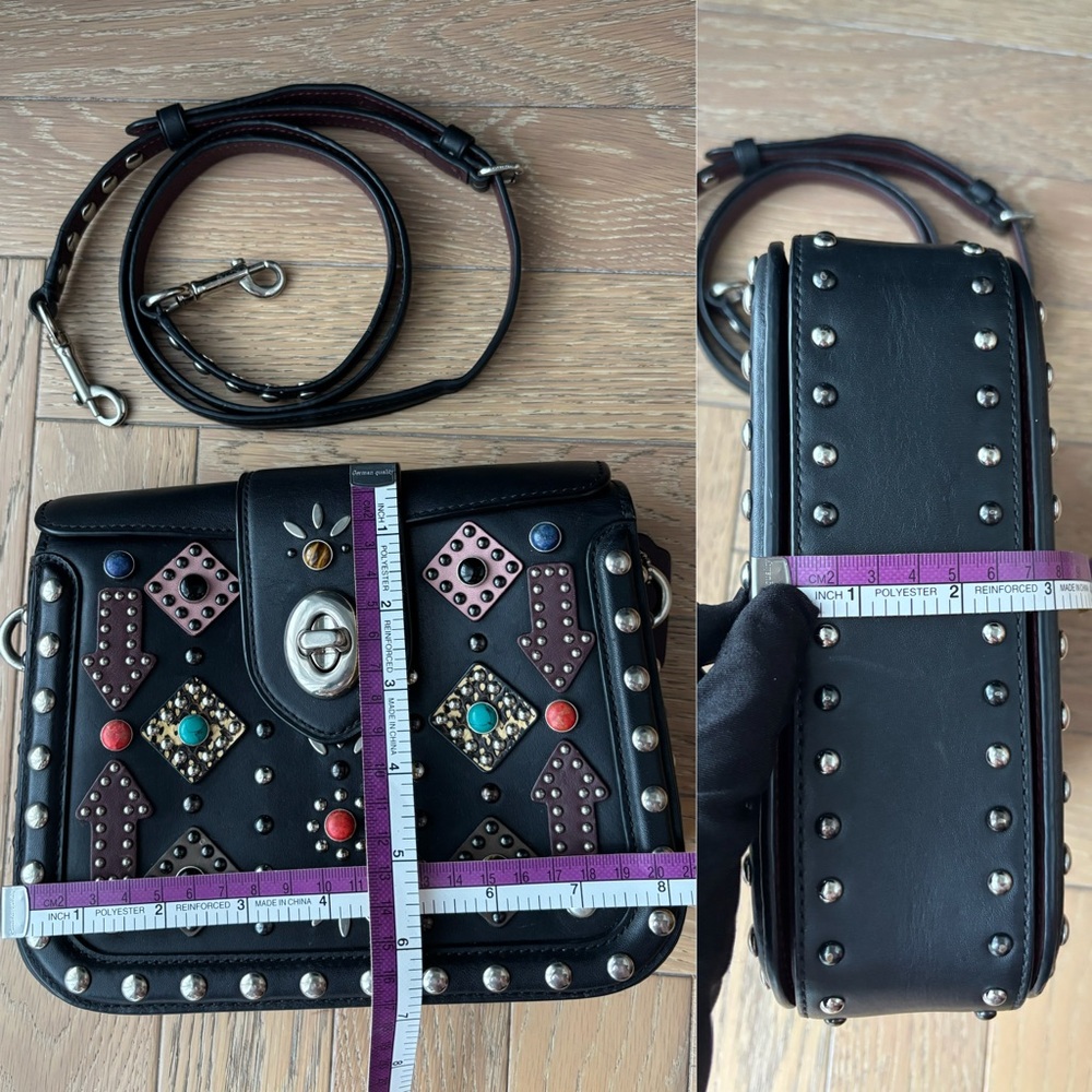 COACH Page Crossbody Bag With All Over Western Rivets - Picture 16 of 16